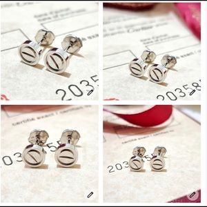 COPY - 18k solid gold  cartier love stud earings ( pair)